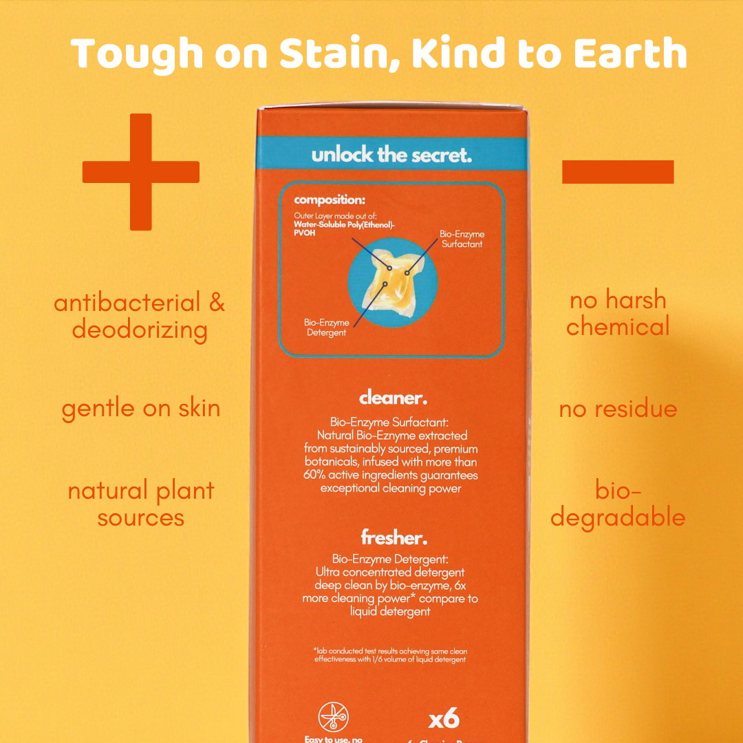 Orange Citrus | Bio-Degradable Single-Chamber Laundry Pods